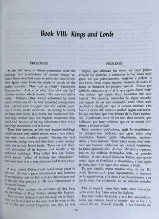 Florentine Codex. Part I: Introduction and Indices. Introductions, Sahagún's Prologues and Interpolations, General Bibliography, General Indices. Part II: Book I: The Gods. Translated from the Aztec into English, with Notes and Illustrations. (color XEROX)