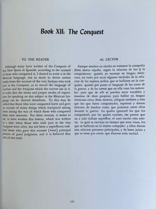 Florentine Codex. Part I: Introduction and Indices. Introductions, Sahag&uacute;n's Prologues and Interpolations, General Bibliography, General Indices. Part II: Book I: The Gods. Translated from the Aztec into English, with Notes and Illustrations. (color XEROX)