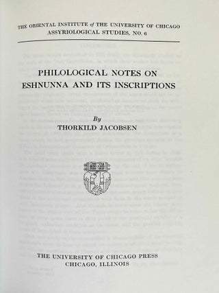 9 volumes of Assyriological studies, in XEROX. 1) Beitr&auml;ge zum Assyrischen W&ouml;rterbuch, by Bruno Meissner. 2) The Sumerian prefix forms E- and I- in the time of the earlier princes from Lagas, by Arno Poebel. 3) Das appositionnel bestimmte Pronomen der 1. Pers. Sing. in den westsemitischen Inschriften und im Alten Testament, by Arno Poebel. 4) Beitr&auml;ge zum Assyrischen W&ouml;rterbuch II, by Bruno Meissner. 5) Philological Notes on Eshnunna and its Inscriptions, by Thorkild Jakobsen. 6) The Sumerian prefix forms BE- and BI- in the time of the earlier princes from Lagas, by Samuel N. Kramer. 7) Studies in Akkadian Grammar, by Arno Poebel. 8) Lamentation over the Destruction of Ur, by Samuel N. Kramer. 9) The System of the Quadriliteral verb in Akkadian, by Alexander Heidel.