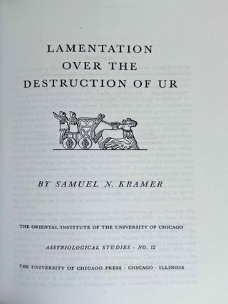 9 volumes of Assyriological studies, in XEROX. 1) Beitr&auml;ge zum Assyrischen W&ouml;rterbuch, by Bruno Meissner. 2) The Sumerian prefix forms E- and I- in the time of the earlier princes from Lagas, by Arno Poebel. 3) Das appositionnel bestimmte Pronomen der 1. Pers. Sing. in den westsemitischen Inschriften und im Alten Testament, by Arno Poebel. 4) Beitr&auml;ge zum Assyrischen W&ouml;rterbuch II, by Bruno Meissner. 5) Philological Notes on Eshnunna and its Inscriptions, by Thorkild Jakobsen. 6) The Sumerian prefix forms BE- and BI- in the time of the earlier princes from Lagas, by Samuel N. Kramer. 7) Studies in Akkadian Grammar, by Arno Poebel. 8) Lamentation over the Destruction of Ur, by Samuel N. Kramer. 9) The System of the Quadriliteral verb in Akkadian, by Alexander Heidel.