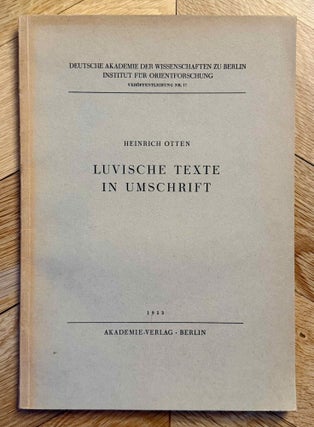 Item #M14821 Luvische Texte in Umschrift. OTTEN Heinrich