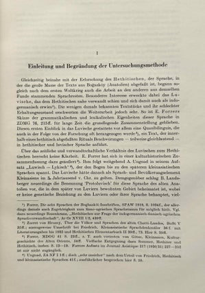 Zur grammatikalischen und lexikalischen Bestimmung des Luvischen. Untersuchung der Luvili-Texte.