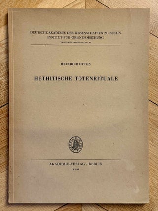 Item #M14823 Hethitische Totenrituale. OTTEN Heinrich