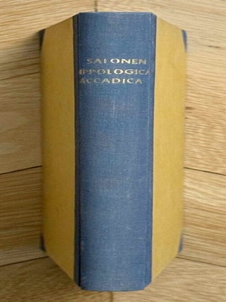 Item #M14829 Hippologica accadica. Eine lexikalische und Kulturgeschichtliche Untersuchung &uuml;ber...