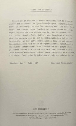 Ein hethitisches Entsühnungsritual für das Königspaar Tuthaliia und Nikalmati