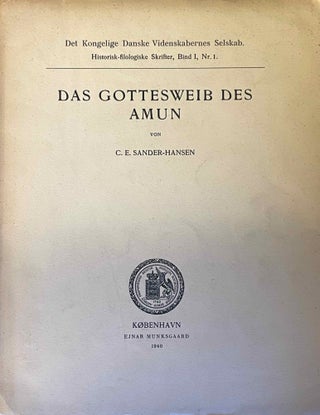 Item #M1483e Das Gottesweib des Amun. SANDER-HANSEN Constantin E