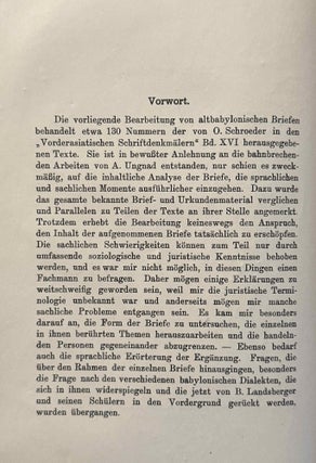 Altbabylonische Briefe. Aus der Vorderasiatischen Abteilung der Preussischen Staatsmuseen zu Berlin. 1. Teil.