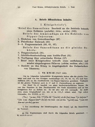 Altbabylonische Briefe. Aus der Vorderasiatischen Abteilung der Preussischen Staatsmuseen zu Berlin. 1. Teil.