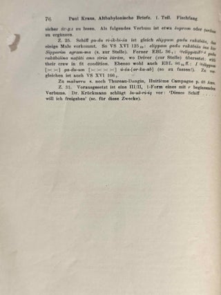Altbabylonische Briefe. Aus der Vorderasiatischen Abteilung der Preussischen Staatsmuseen zu Berlin. 1. Teil.