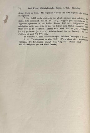 Altbabylonische Briefe. Aus der Vorderasiatischen Abteilung der Preussischen Staatsmuseen zu Berlin. 1. Teil.