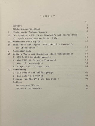 Das hethitische Gebet der Gassulijawija. Text, &Uuml;bersetzung, Kommentar.
