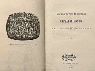 Vingt-quatre tablettes cappadociennes de la collection W. Golénischeff (XEROX)