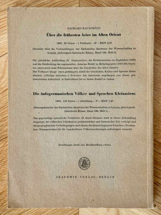 Geschichte Syriens im 2. Jahrtausend v.u.Z. Teil 1: Nordsyrien. Teil 2: Mittel- und S&uuml;dsyrien. Teil 3: Historische Geographie und allgemeine Darstellung. (complete set)