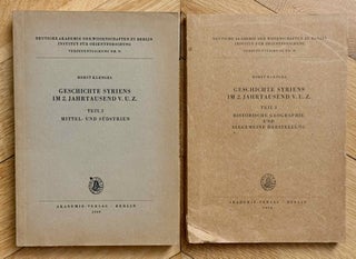 Geschichte Syriens im 2. Jahrtausend v.u.Z. Teil 1: Nordsyrien. Teil 2: Mittel- und Südsyrien. Teil 3: Historische Geographie und allgemeine Darstellung. (complete set)
