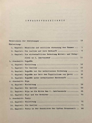 Geschichte Syriens im 2. Jahrtausend v.u.Z. Teil 1: Nordsyrien. Teil 2: Mittel- und S&uuml;dsyrien. Teil 3: Historische Geographie und allgemeine Darstellung. (complete set)