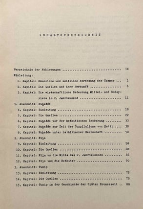 Geschichte Syriens im 2. Jahrtausend v.u.Z. Teil 1: Nordsyrien. Teil 2: Mittel- und Südsyrien. Teil 3: Historische Geographie und allgemeine Darstellung. (complete set)