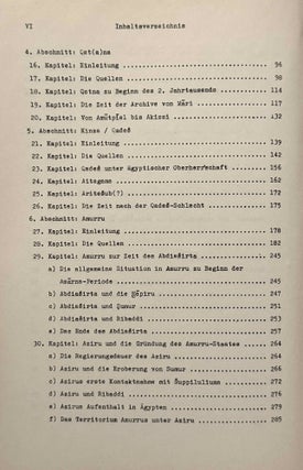 Geschichte Syriens im 2. Jahrtausend v.u.Z. Teil 1: Nordsyrien. Teil 2: Mittel- und Südsyrien. Teil 3: Historische Geographie und allgemeine Darstellung. (complete set)