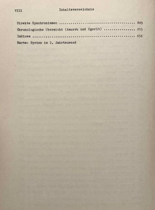 Geschichte Syriens im 2. Jahrtausend v.u.Z. Teil 1: Nordsyrien. Teil 2: Mittel- und Südsyrien. Teil 3: Historische Geographie und allgemeine Darstellung. (complete set)
