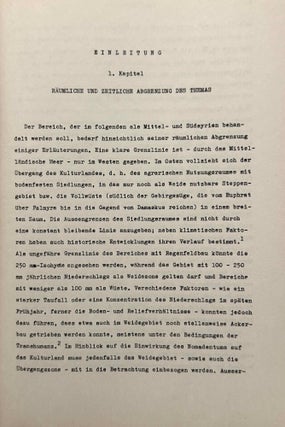 Geschichte Syriens im 2. Jahrtausend v.u.Z. Teil 1: Nordsyrien. Teil 2: Mittel- und Südsyrien. Teil 3: Historische Geographie und allgemeine Darstellung. (complete set)