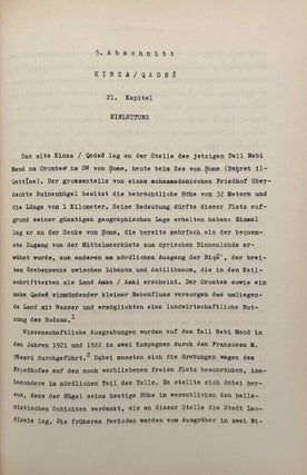 Geschichte Syriens im 2. Jahrtausend v.u.Z. Teil 1: Nordsyrien. Teil 2: Mittel- und Südsyrien. Teil 3: Historische Geographie und allgemeine Darstellung. (complete set)