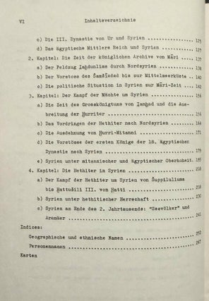 Geschichte Syriens im 2. Jahrtausend v.u.Z. Teil 1: Nordsyrien. Teil 2: Mittel- und Südsyrien. Teil 3: Historische Geographie und allgemeine Darstellung. (complete set)