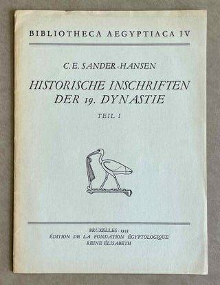 Item #M1487c Historische Inschriften der 19. Dynastie. Teil I [All published]. SANDER-HANSEN...[newline]M1487c-00.jpeg