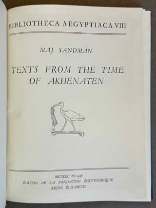 Texts from the time of Akhenaten