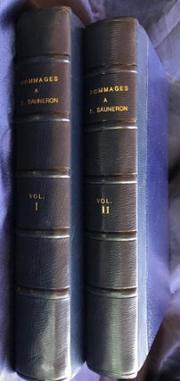 Item #M1490a Hommages à la mémoire de Serge Sauneron. Tome I: Egypte pharaonique. Tome II:...