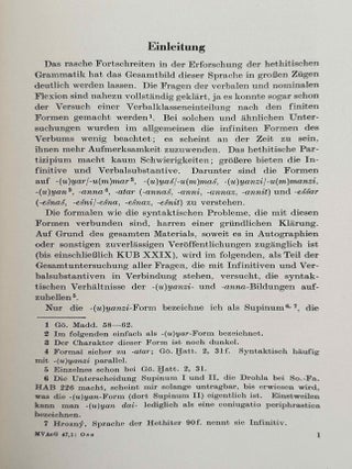 Supinum und Infinitiv im Hethitischen