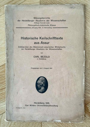 Item #M14921 Historische Keilschrifttexte aus Assur. Zettelproben des Babylonisch-Assyrischen...