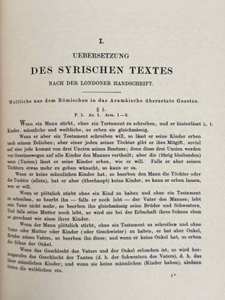 Syrisch-r&ouml;misches Rechtsbuch aus dem f&uuml;nften Jahrhundert