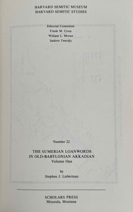 The Sumerian loanwords in Old-Babylonian Akkadian. Vol. 1: Prolegomena and evidence.
