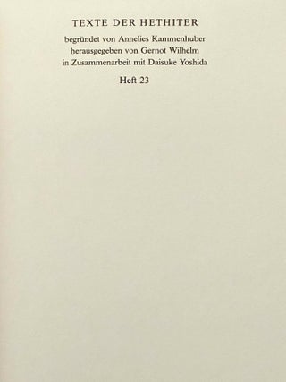 Akkadische Rituale aus Hattusa. Die Sammeltafel K Bo XXXVI 29 und verwandte Fragmente.
