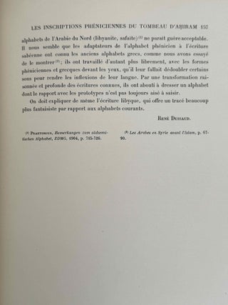 Les inscriptions ph&eacute;niciennes du tombeau d'Ahiram, roi de Byblos