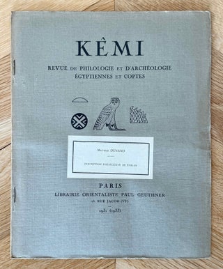 Item #M14970 Inscription phénicienne de Byblos. DUNAND Maurice