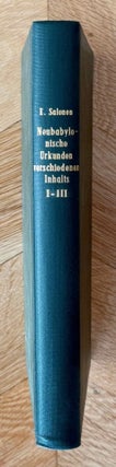 Item #M14979 Neubabylonische Urkunden verschiedenen Inhalts. Vol. I-III (complete set, partly...