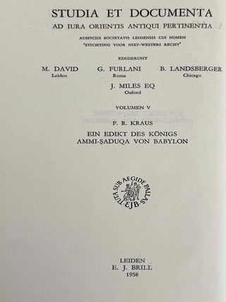 Ein Edikt des K&ouml;nigs Ammi-Saduqa von Babylon (XEROX)