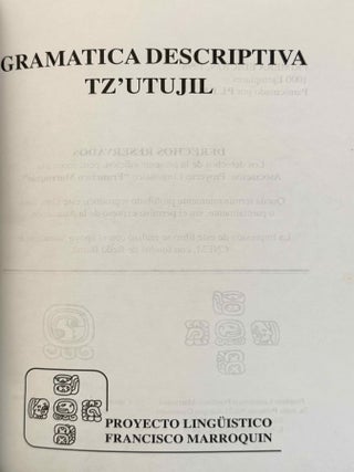 Gram&aacute;tica del idioma tz'utujil