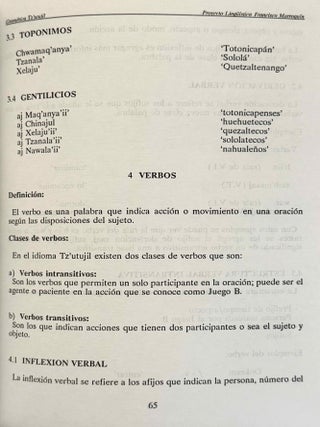 Gram&aacute;tica del idioma tz'utujil