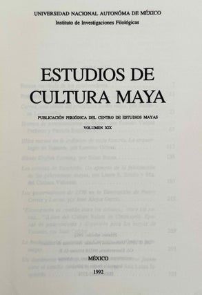 Estudios de cultura maya. Vol. XIX (1922).