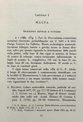 Le iscrizioni fenicie e puniche delle coloni in Occidente. Lavoro eseguito con contributo del C.N.R.