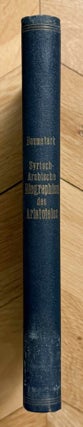 Item #M15032 Syrisch-arabische Biographieen des Aristoteles. Syrische Commentare zur Eisagoge des...