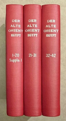 Item #M15051 Der alte Orient 1-40 + suppl. 1. EGYPT. Contains 23 titles, partly in XEROX. VOLUME...
