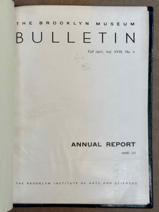 Bulletin of the Brooklyn Museum. EGYPT in issues 10 to 21. 2 volumes.