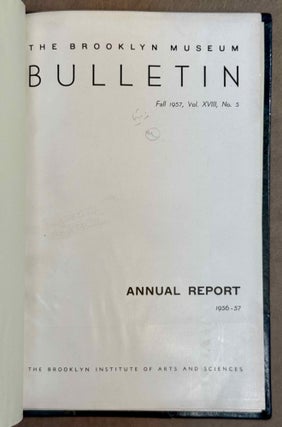 Bulletin of the Brooklyn Museum. EGYPT in issues 10 to 21. 2 volumes.