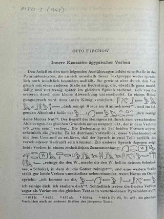 Mitteilungen des Instituts f&uuml;r Orientforschung, vol. 1 (1953) to 15 (1969). Set of 53 articles, which are all those related to EGYPT. Mostly in XEROX.