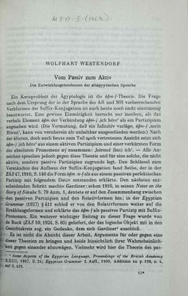 Mitteilungen des Instituts für Orientforschung, vol. 1 (1953) to 15 (1969). Set of 53 articles, which are all those related to EGYPT. Mostly in XEROX.