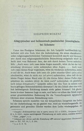 Mitteilungen des Instituts für Orientforschung, vol. 1 (1953) to 15 (1969). Set of 53 articles, which are all those related to EGYPT. Mostly in XEROX.