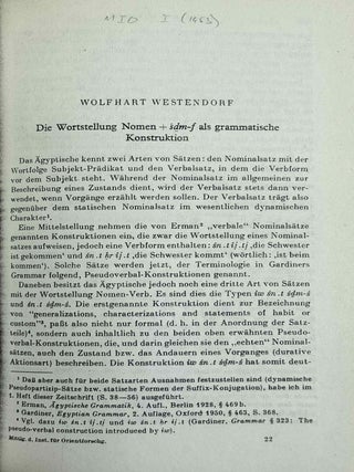 Mitteilungen des Instituts f&uuml;r Orientforschung, vol. 1 (1953) to 15 (1969). Set of 53 articles, which are all those related to EGYPT. Mostly in XEROX.
