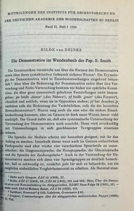Mitteilungen des Instituts für Orientforschung, vol. 1 (1953) to 15 (1969). Set of 53 articles, which are all those related to EGYPT. Mostly in XEROX.